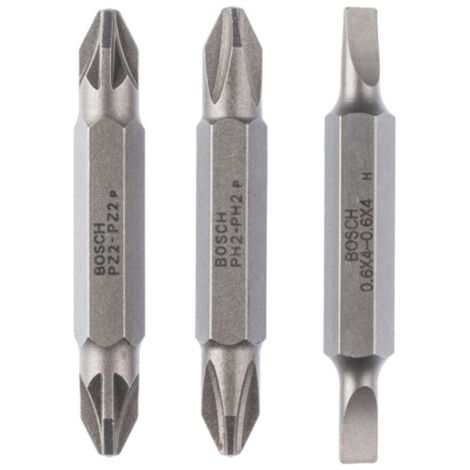 Bosch Doppelklingenbit-Set 3-teilig S0,6x4,0 S0,6x4,0 PH2 PH2 PZ2 PZ2 45 mm