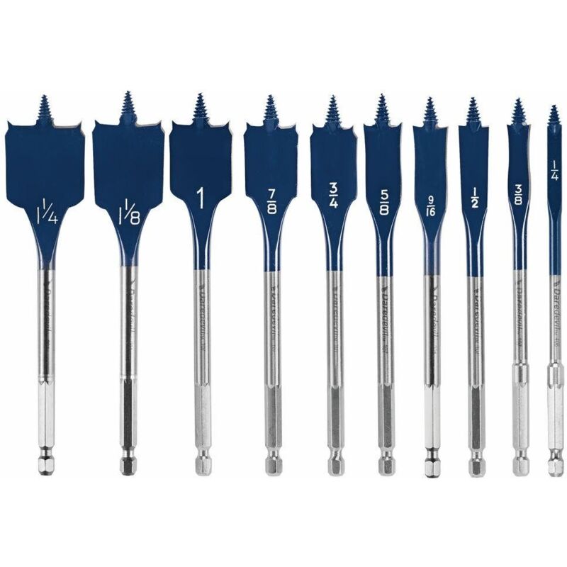 DSB5010 Daredevil - Set di 10 punte standard con filettatura a cono completo e punta speronata - Bosch