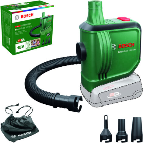 Bosch EasyInflate 18v 18V-500 Cordless Volume Air Pump Inflator + Nozzles - Bare