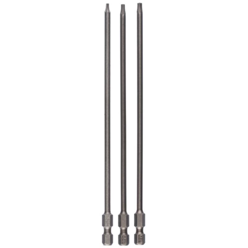 Set de 3 embouts de vissage Extra dur Torx T8 T10 T15 152 mm BOSCH 2607001763 - vue 2