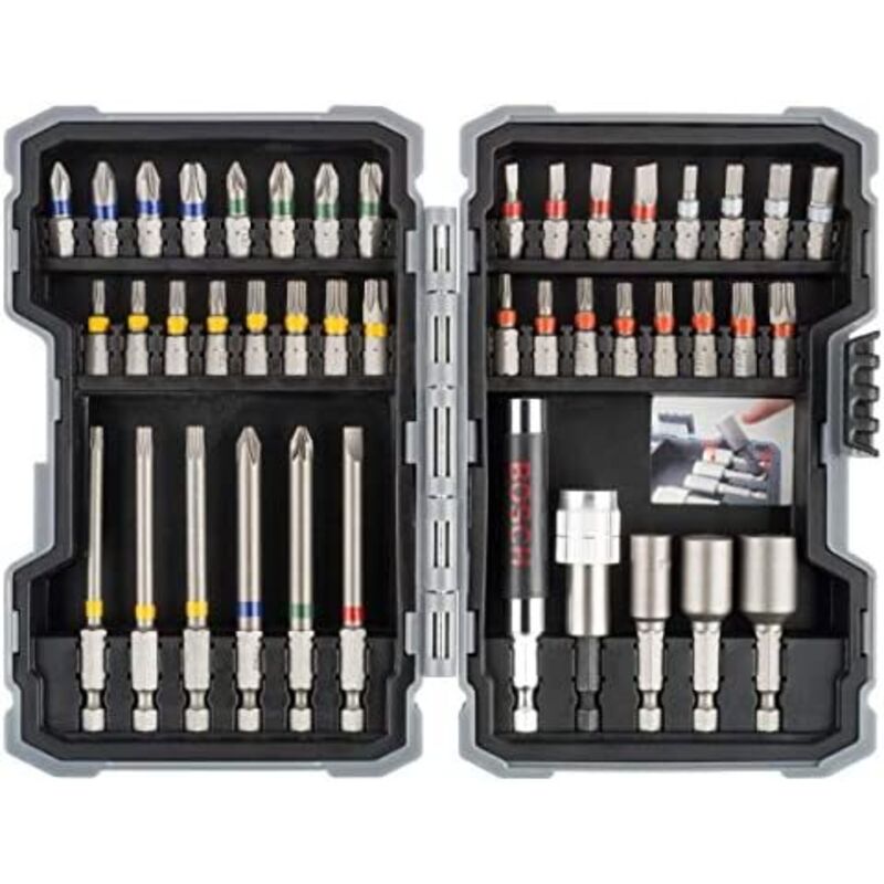 Cliquet douille Bosch 260925C147 Professional Coffret de 43 Embouts de vissage et Douilles Accessoires pour perceuse