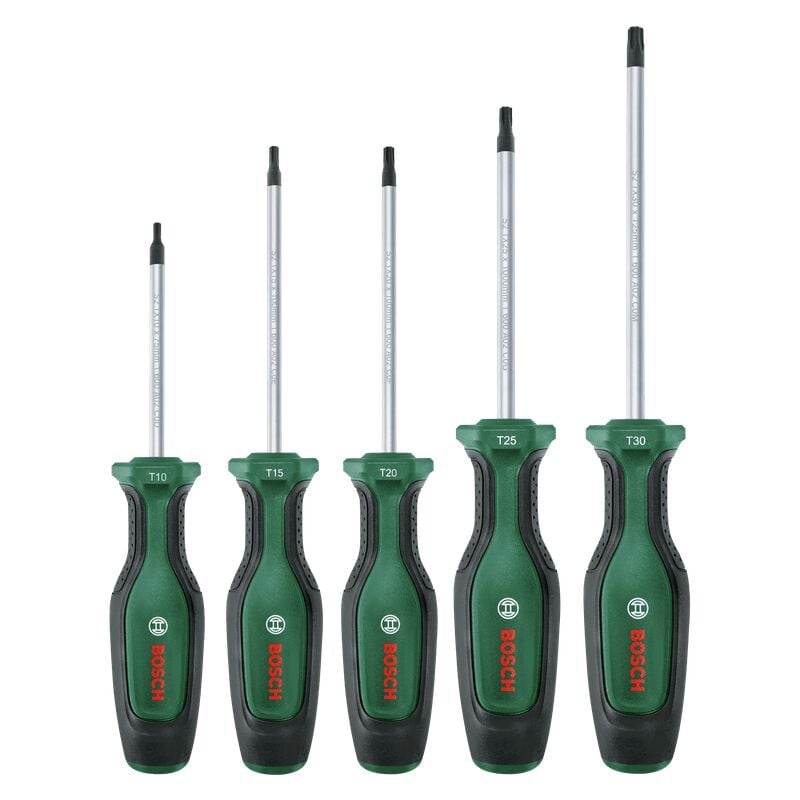 Ensemble de tournevis Torx (acier S2 de première qualité, poignée Softgrip, embout magnétique, 5 pièces) - Bosch