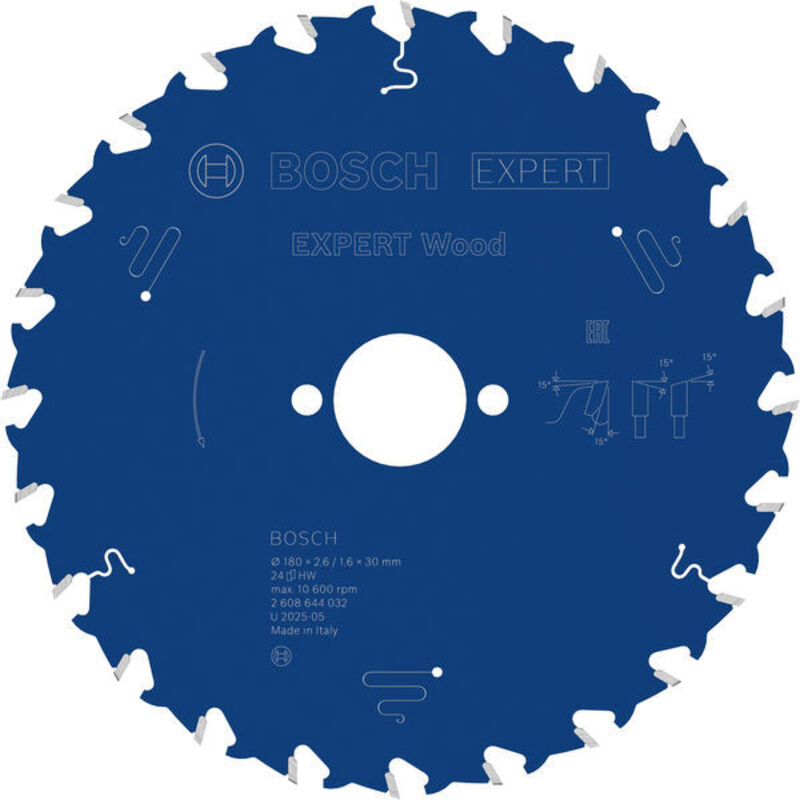 Bosch EXPERT Wood Circular Saw Blade 180 x 2.6/1.6 x 30 mm T24 2608644032