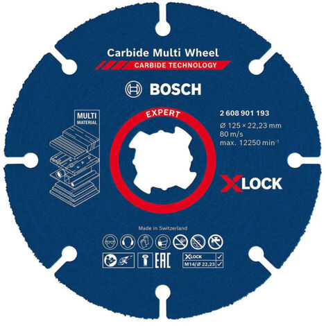Bosch EXPERT 2608901193 X-LOCK Carbide Multi Grinder Cutting Disc Wheel 125mm