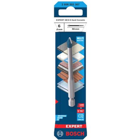Bosch EXPERT Bohrer HEX-9 Hard Ceramic, 6 x 90 mm