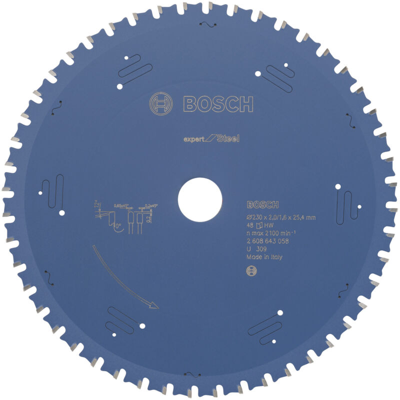 Bosch Lame de scie circulaire Expert for Steel 230 x 25 4 x 2 0 mm 48 dents 2608643058 - vue 1