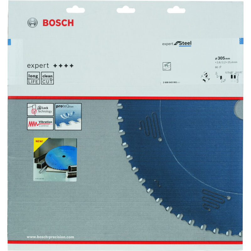 Bosch Lame de scie circulaire Expert for Steel 305 x 25 4 x 2 6 mm 80 - vue 2
