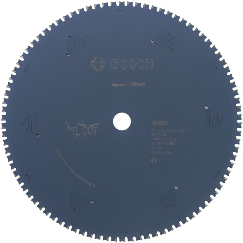 Bosch - Lame de scie circulaire Expert for Steel pour scies à onglets et radiales 355 x 25,4 x 2,6 mm 90 - 2608643063