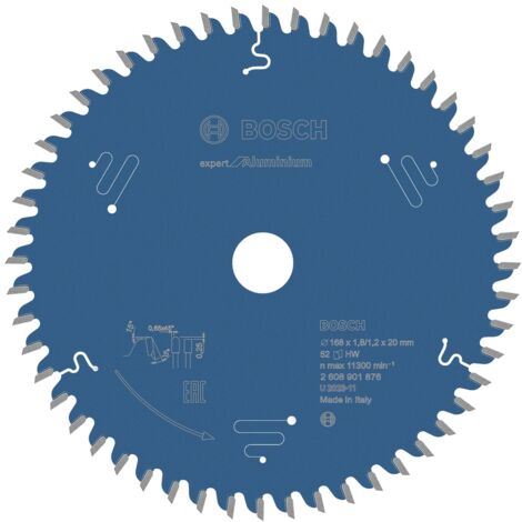 Bosch Expert for Aluminium Kreissägeblatt, 168x20x1.8/1.2 mm, 52 Zähne - 2608901876