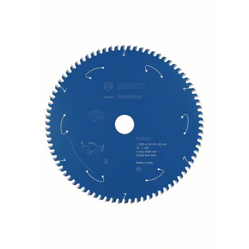 Bosch - Lame de scie circulaire pour scies sans fil Expert for Aluminium, 254 x 2,4/1,8 x 30, 78 dents - 2608644687