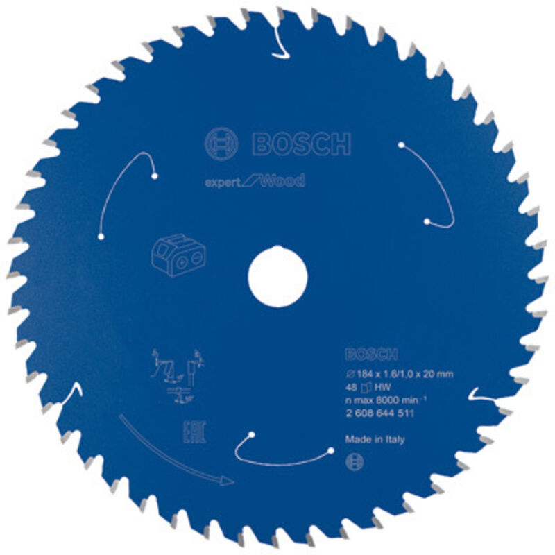 Bosch Expert Wood Circular Saw Blade Cordless Saws 184x1.6/1x20 T48 2608644511