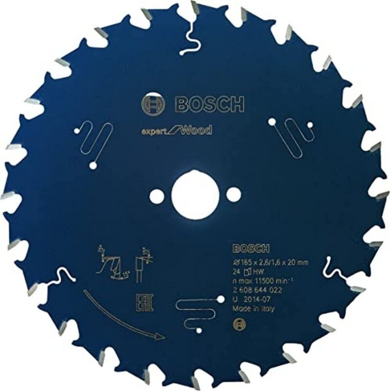 Bosch - Expert per lama circolare per legno Ø20mm - 165 x 20 x 2,6 mm, 24 - 2 608 644 022