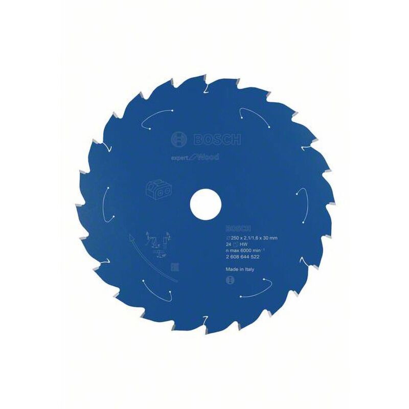 Bosch - Lame de scie circulaire pour scies sans fil Expert for Wood, 254 x 2,1/1,6 x 30, 24 dents - 2608644685