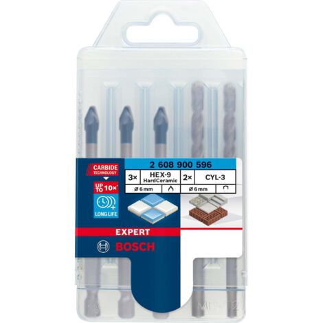 Bosch Expert HEX-9 HardCeramic Bohrer Mixed Set 6 mm 5tlg. - 2608900596