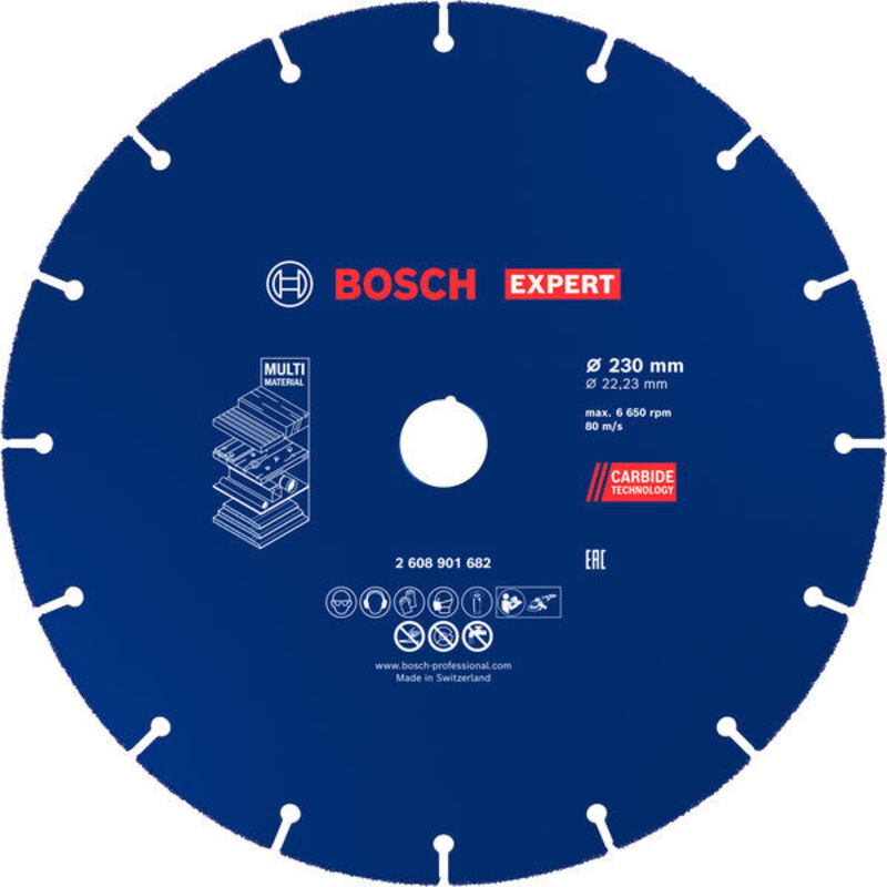 Bosch EXPERT Multi Material Carbide Cutting Disc 230 x 22.23 mm 2608901682