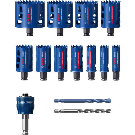 Bosch EXPERT Tough Material Lochsägen-Set, 20/22/25/32/35/40/44/51/60/68/76 mm,