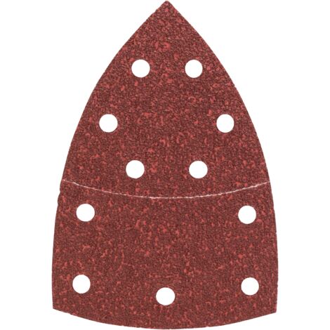 Bosch Feuilles abrasives pour ponceuse multi, set de 10 pièces