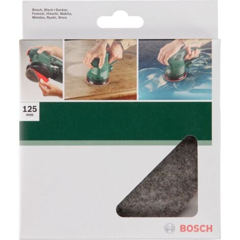 BOSCH - Fieltro pulido lijadora excéntrica, 125 mm Cierre velcro