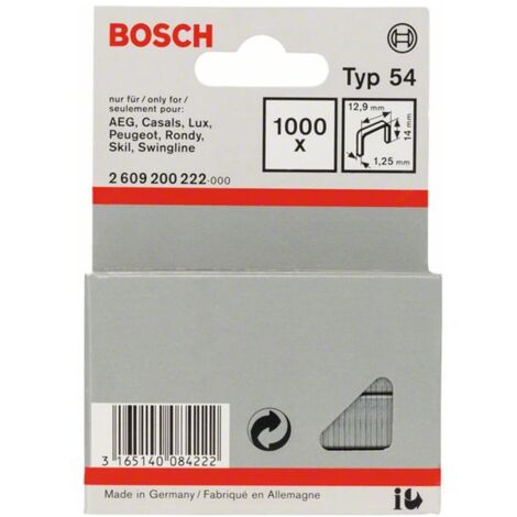 Bosch Flachdrahtklammer Typ 54, 12,9 x 1,25 x 14 mm