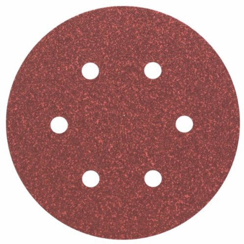 Professional 2608605717 2608605717-Set di 5 Fogli Abrasivi, Grana 60, 150 mm (Confezione da 5), Grigio - Bosch