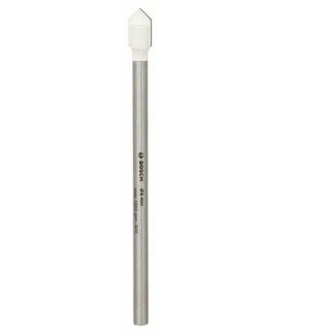 Bosch – Foret pour carrelage 6 mm – Longueur 80 mm – Tige cylindrique compatible mandrins 3 mors – Carbure endurant – Pointe de centrage – 2608587161