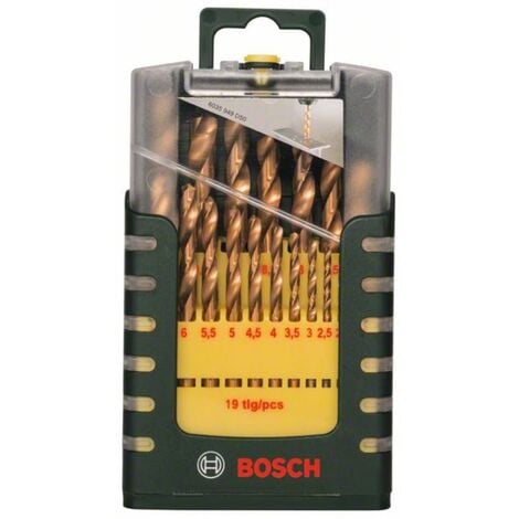 Bosch Forets Ã  mÃ©taux HSS-TiN, set de 19 piÃ¨ces