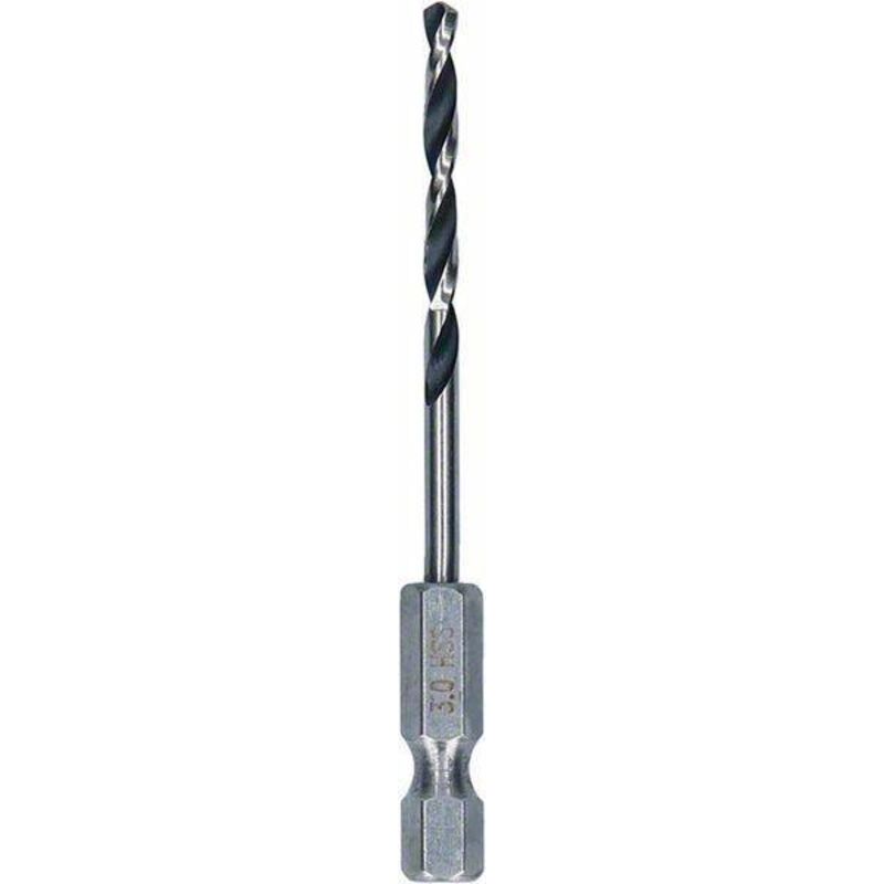 Bosch - professional 2608577519 jeu de forets pointteq (pour métaux, ø : 3,0 mm, longueur totale : 72 mm, emmanchement hexagonal d