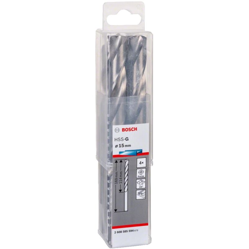 Bosch - Forets hélicoïdaux HSS-Co 8,0 x 75 x 117 mm 5 pces ( 2608585894 ) Alliage de cobalt din 338 pour métal