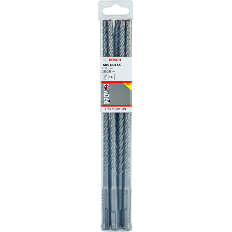 Foret à béton Bosch 2608833901 8 0x200x260 mm 10 unités - vue 3