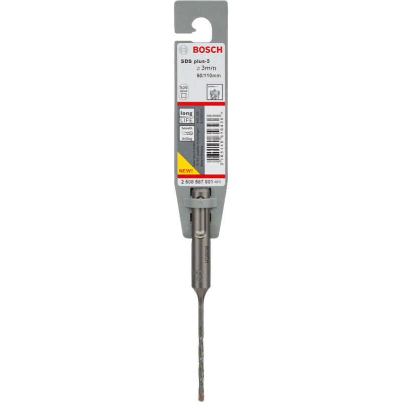 BOSCH Foret pour marteau-perforateur SDS-Plus 3 mm - Longueur 110 mm