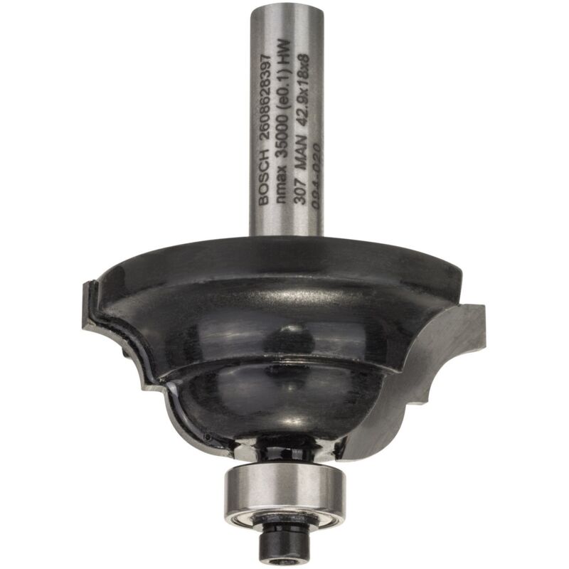 Bosch - Fraise à profiler d 8 mm R1 6,3 mm l 15 mm l 18 mm g 60 mm - 2608628397