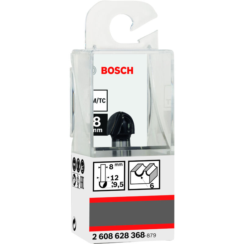 Bosch - Fraise demi-ronde 8 R1 6 d 12 l 92 g 40 2608628368