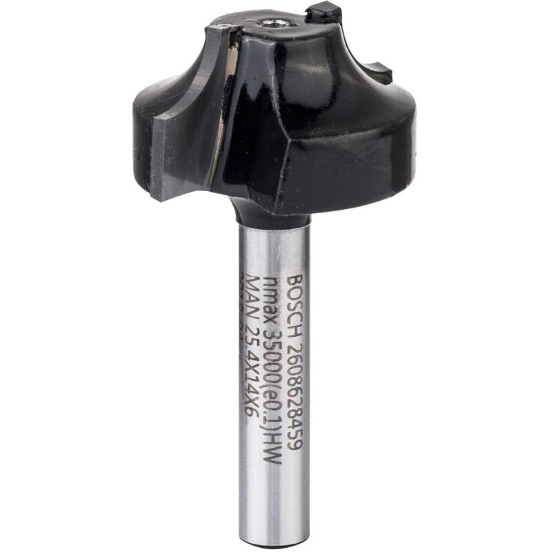 Bosch Forêts pour formation d'arête A 6mm R1 6 3mm D 25 4mm 14mm G 46mm 2608628459