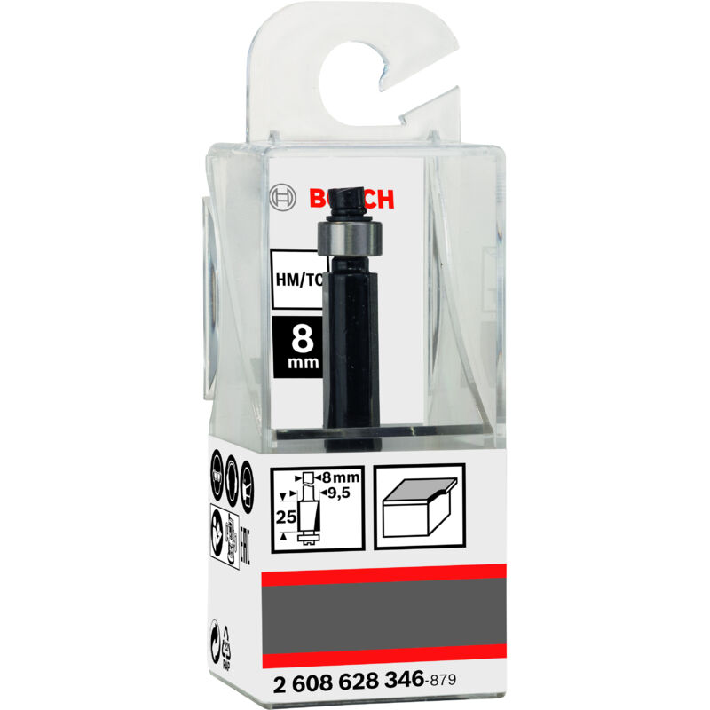 

BOSCH 2608628346 Fresa de enrasar 8 mm D1 9,5 mm L 25,4 mm G 68 mm