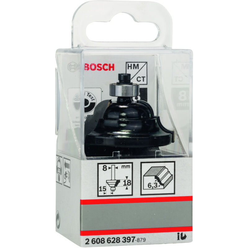 

BOSCH 2608628397 Fresa perfilar D 8 mm R1 6,3 mm B 15 mm L 18 mm G 60 mm