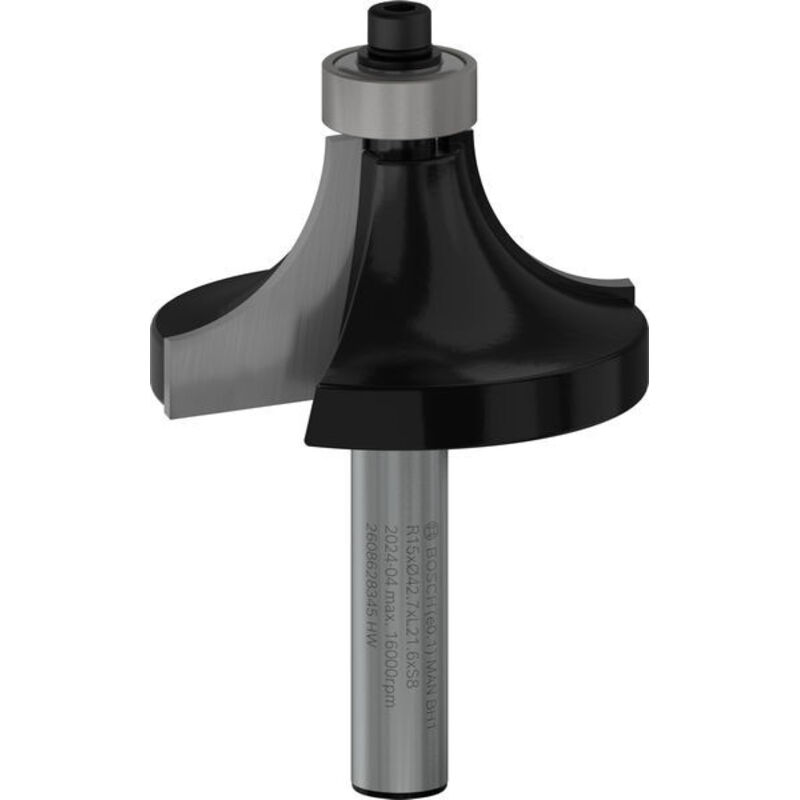 Accessories 2608628345 Frese per arrotondare Metallo temprato Lunghezza 66 mm Diametro albero 8 mm - Bosch