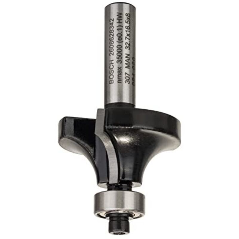 Fresa di finitura, 8 mm, R1 10 mm, L 16,5 mm, G 57 mm