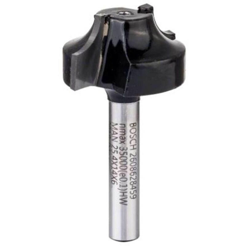 Fresa a forma di spina con profilo a ovolo, 6 mm, R1 6,3 mm, D 25,4 mm, L 14 mm, G 46 mm