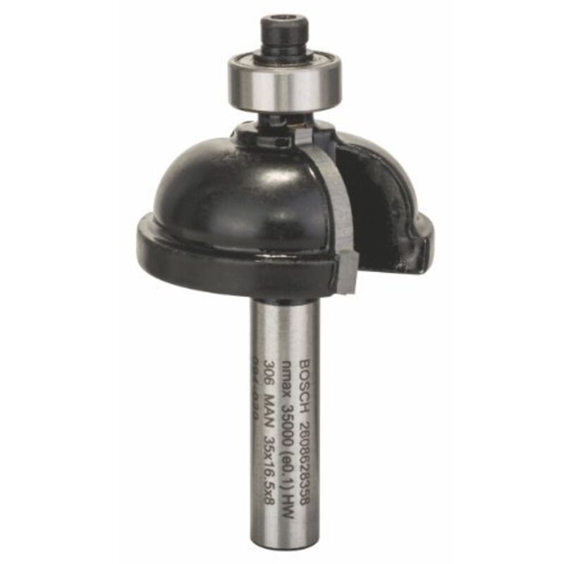 Fresa a forma di bordo E, 8 mm, R1 9,5 mm, D 35 mm, L 16,2 mm, G 59 mm