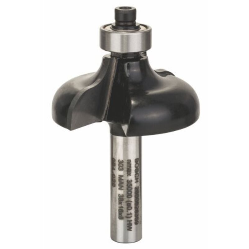 Fresa a forma di spina, diametro 8 mm, R 1 6,35 mm, D 38 mm, L 15,7 mm, G 57 mm