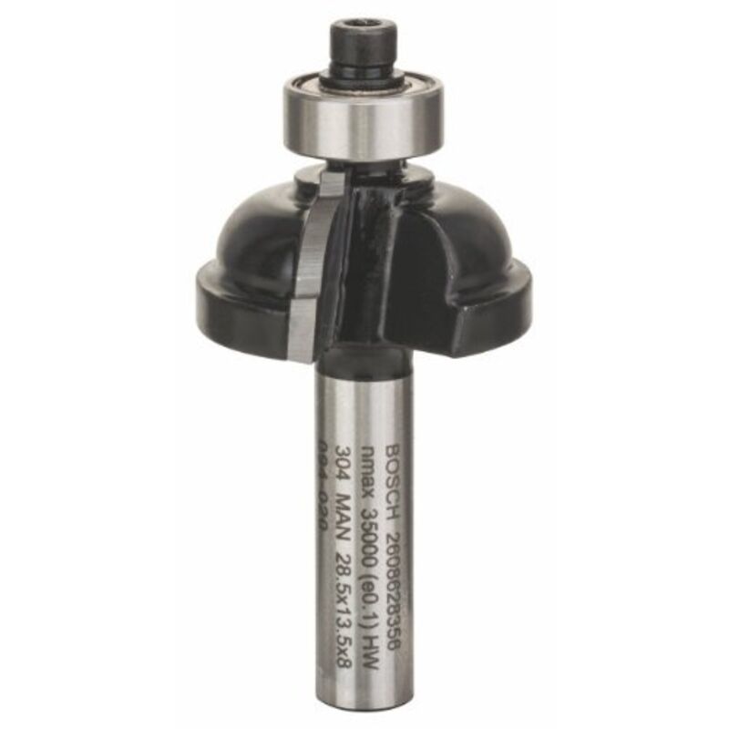 Fresa a forma di bordo E, 8 mm, R1 6,3 mm, D 28,5 mm, L 13,2 mm, G 54 mm