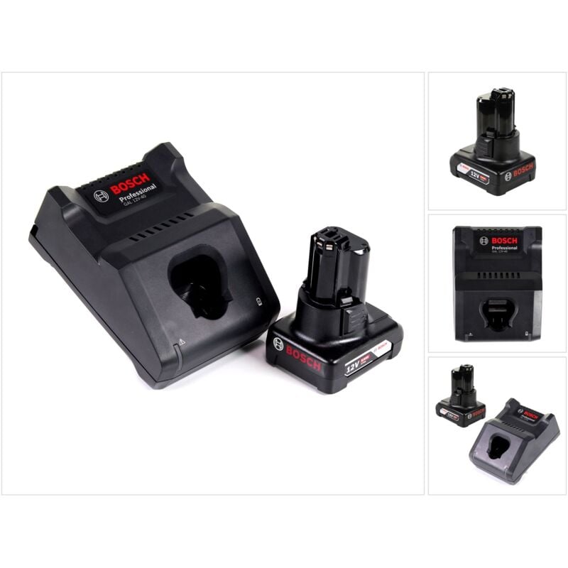 Bosch Professional - Bosch gal 12V-40 Chargeur rapide professionnel pour batteries 12V (1600A019R3) + Batterie 6,0 Ah (1600A00X7H)