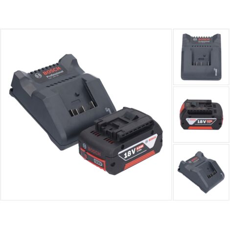 Bosch GAL 18V-20 Akku Ladegerät 10,8 - 18 V 2 A ( 2607226281 ) + 1x GBA 18 V 5,0 Ah Akku ( 2607337069 )