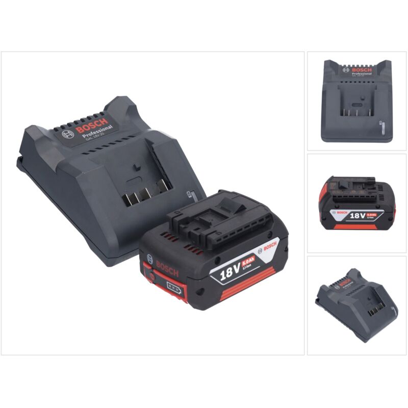 Bosch Professional - Bosch gal 18V-20 Chargeur de batterie 10,8 - 18 v 2 a ( 2607226281 ) + 1x gba 18 v 5,0 Ah batterie ( 2607337069 )