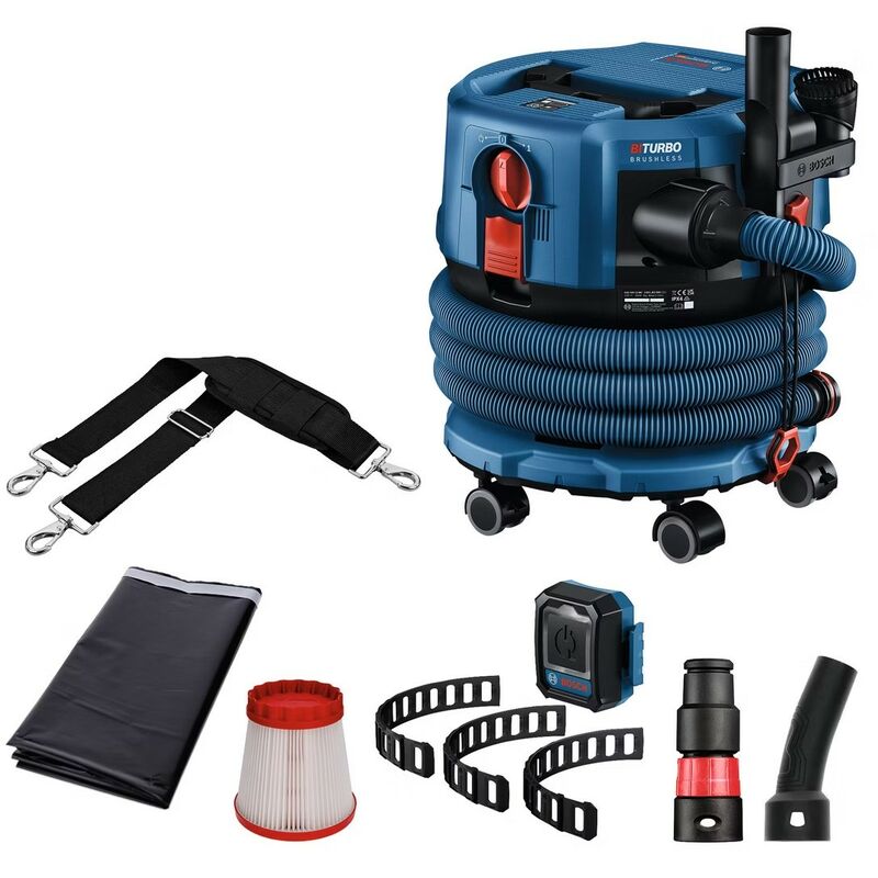 Bosch Professional - Dust Extractor Vacuum bosch gas 18V-12 mc (Body only + wireless auto starter kit)