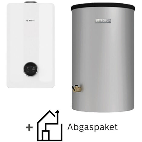 BOSCH Gas-Brennwert-Plus-Paket Bopa PL GC58-017 Condens GC5800i W 24 P23, W200-5P1A, C33x, Schwarz