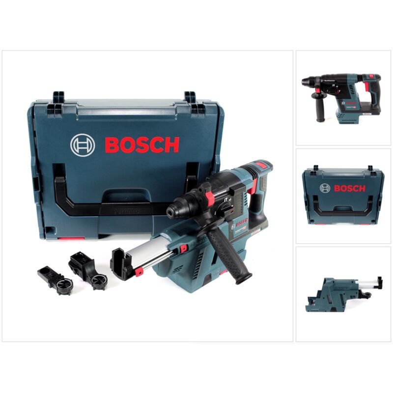 Bosch - gbh 18 V-26 Marteau perforateur sans fil Professional SDS-Plus + gde 18V-16 Aspiration des poussières + L-Boxx - sans batterie, sans chargeur