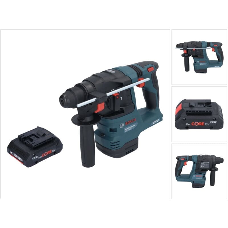 Bosch gbh 18V-22 Professional Marteau perforateur sans fil 18 v 1,9 j sds Plus Brushless + 1x batterie ProCORE 4,0 Ah - sans chargeur