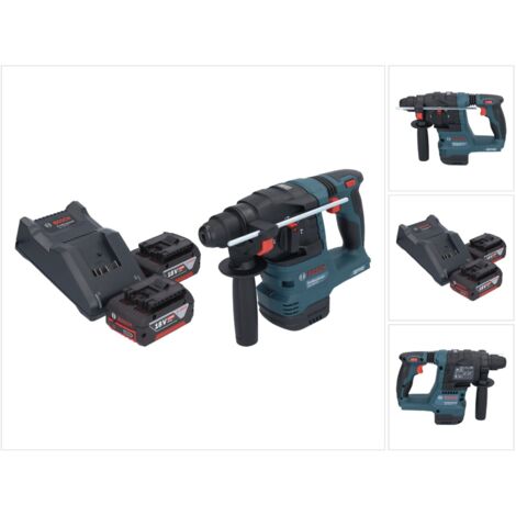 Bosch GBH 18V-22 Professional Akku Bohrhammer 18 V 1,9 J SDS Plus Brushless + 2x Akku 4,0 Ah + Ladegerät