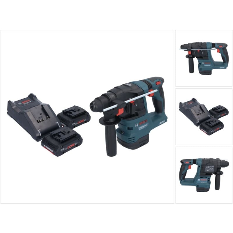 Bosch gbh 18V-22 Professional Marteau perforateur sans fil 18 v 1,9 j sds Plus Brushless + 2x Batterie ProCORE 4,0 Ah + chargeur